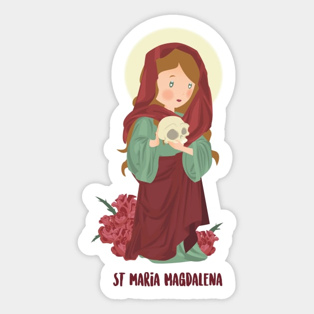 Santa Maria Magdalena Sticker by AlMAO2O